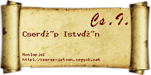 Cserép István névjegykártya