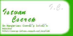 istvan cserep business card